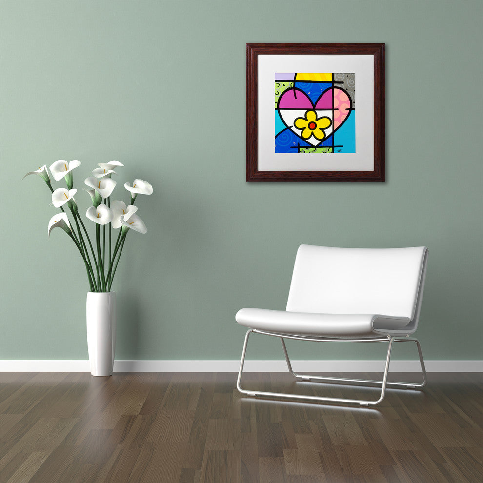 Roberto Rafael 'Big Heart II' Matted Framed Art