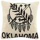 Black White Ok Flage Hook Pillow