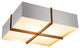 Veram Flushmount LED, Walnut, Brushed Aluminum, 18, 4000k