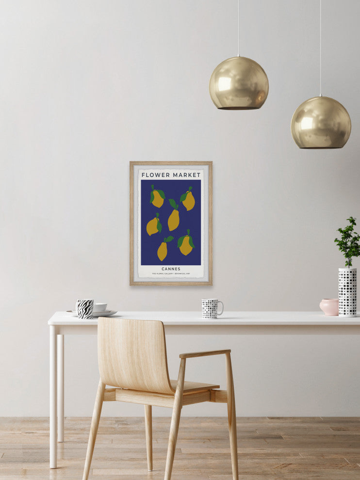 "Cannes Lemons" Framed Painting Print, 12x18