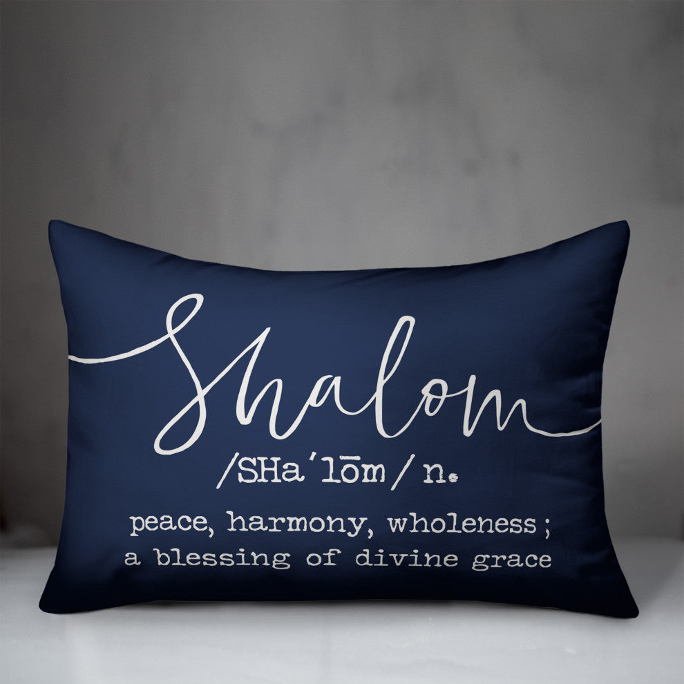 Shalom Definition 14"x20" Throw Pillow