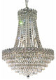 Elegant Century Dining Room Light, Chrome Finish With Royal Cut Crystal