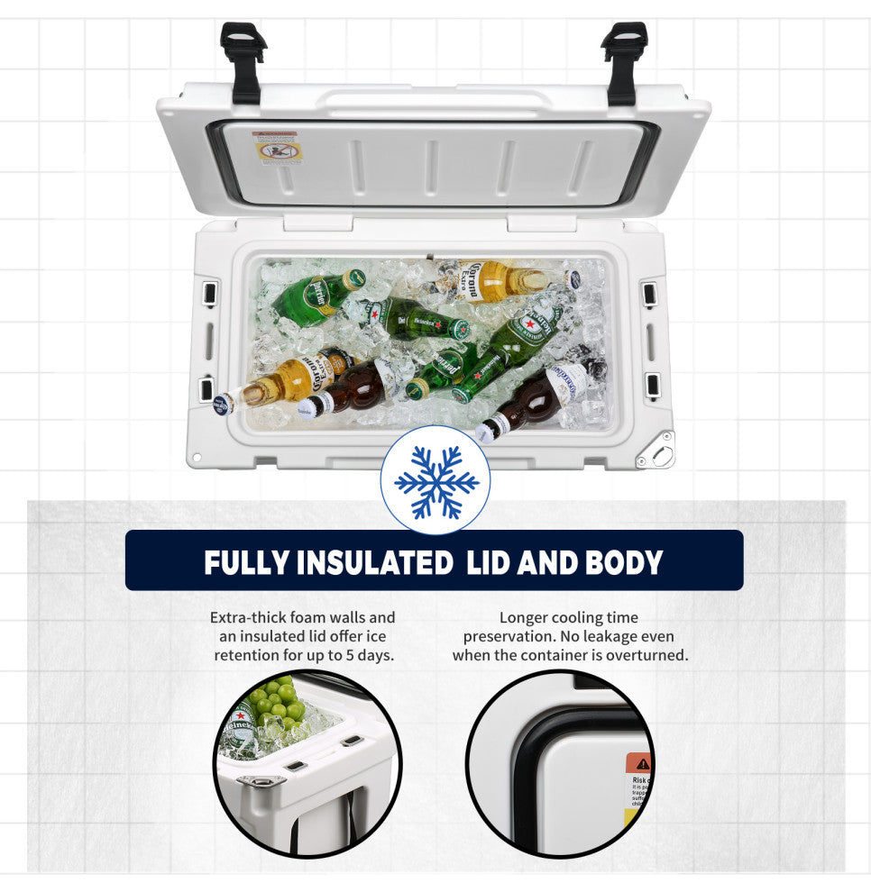 EchoSmile 35 qt. Rotomolded Cooler, White