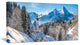 Winter in the Bavarian Alps, Landscape Canvas Art Print, 40x20