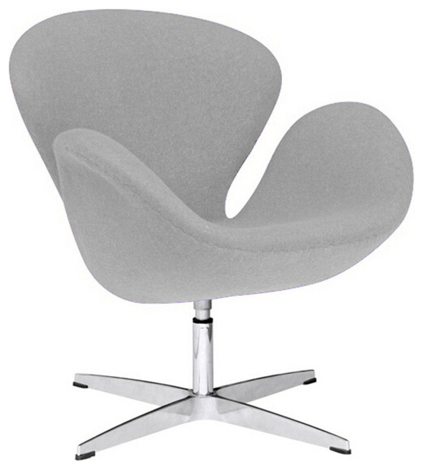 Modern Classics Swan Chair Fabric, Light Gray