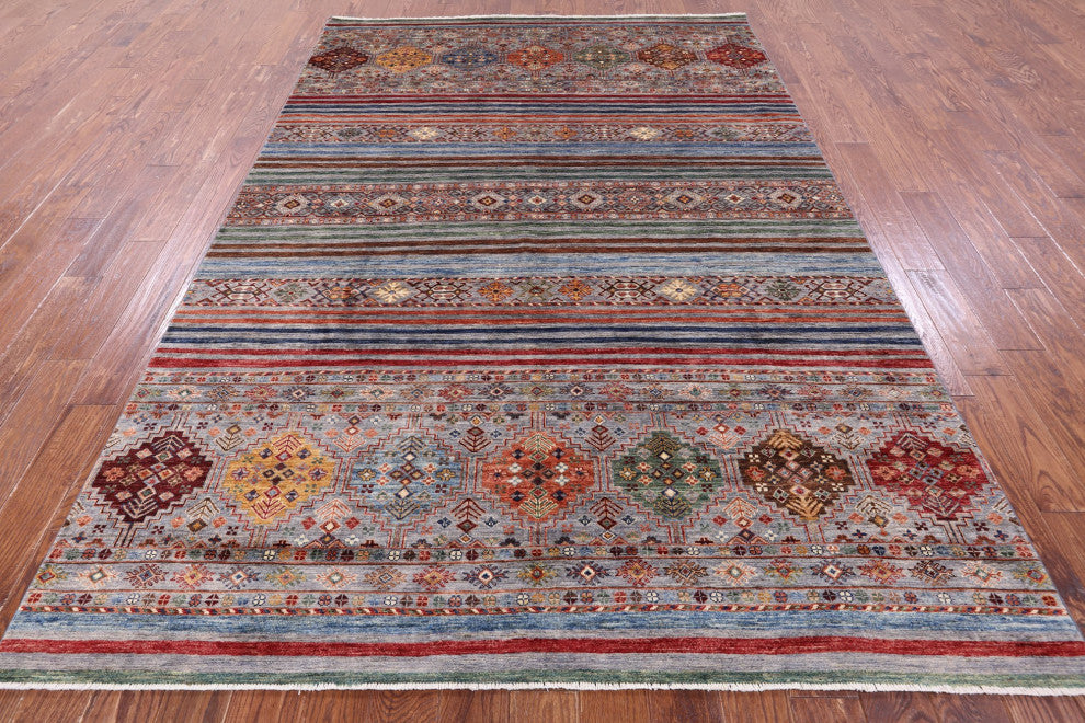 Handmade Super Kazak Khorjin Rug 6' 10" X 10' 2" - Q12356