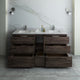 Fresca Formosa 70" Floor Mount Double Sink Bathroom Cabinet