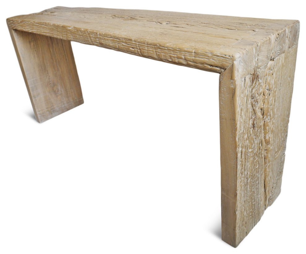 Salvaged Elm Waterfall Console Table