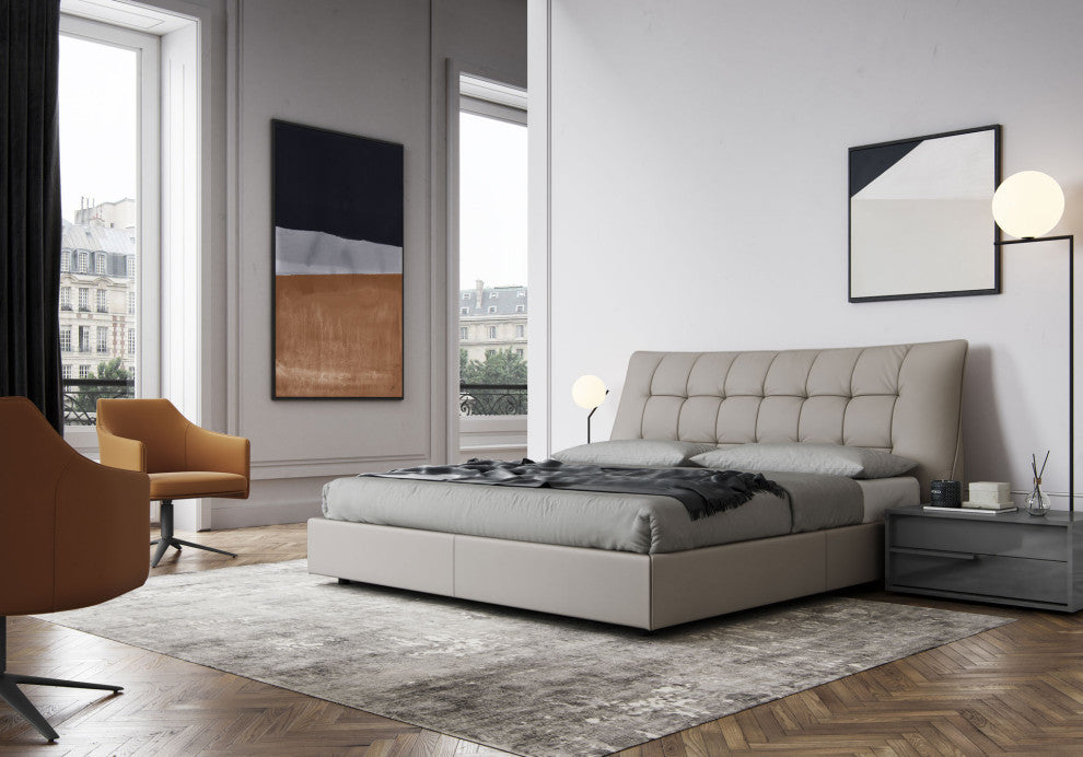 Renwick Bed, Castle Gray Eco Leather, Cal King