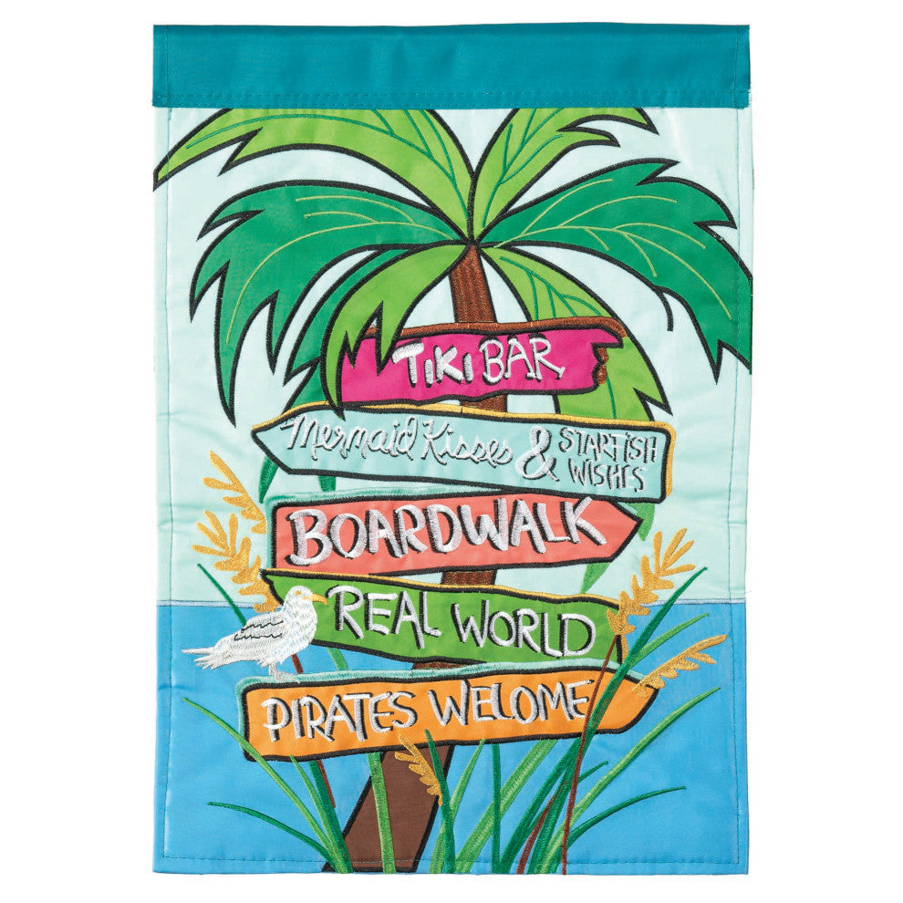 Flag  Double Applique  Beach Signs Polyester Large