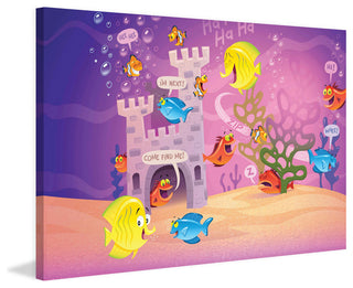 "Fishes" Painting Print on Canvas by Curtis