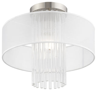 Livex Lighting Brushed Nickel 1-Light Ceiling Mount