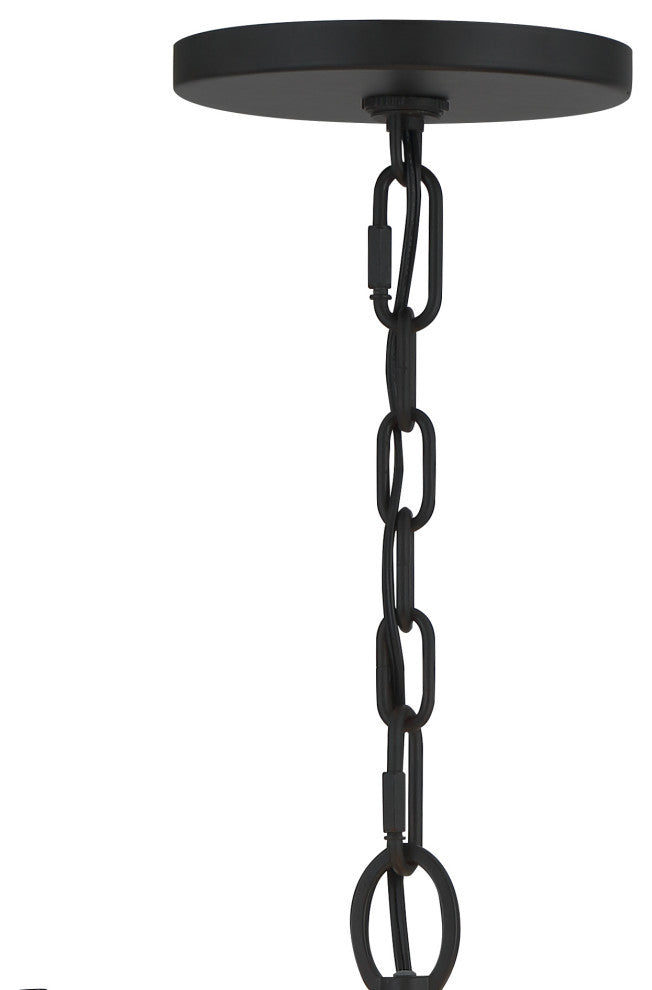 Brian Patrick Flynn for Crystorama Hulton 3 Light Matte Black Pendant