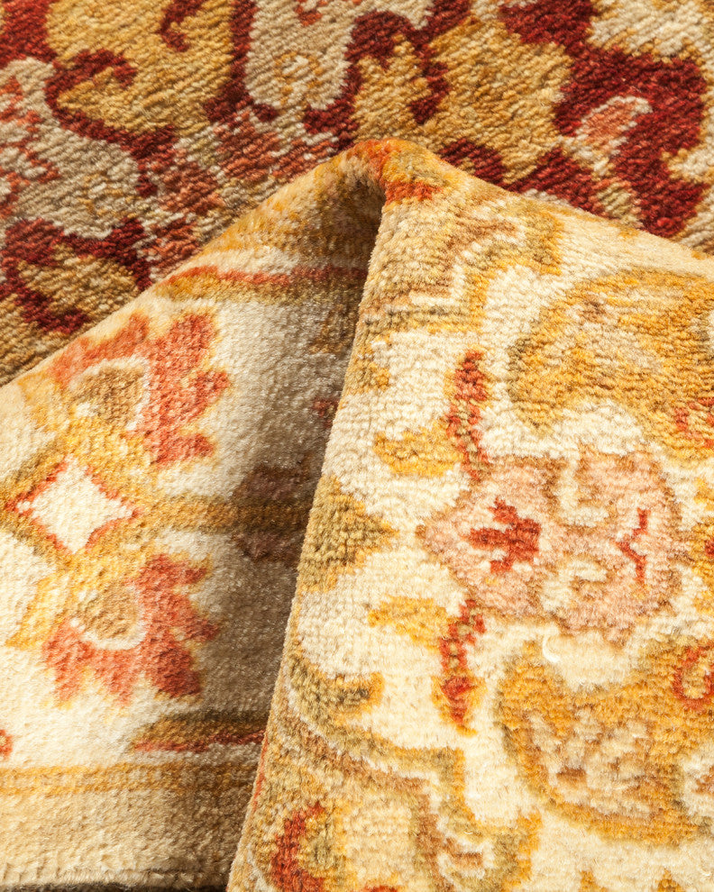 Mogul, One-of-a-Kind Hand-Knotted Runner Ivory, 2'7"x15'1"