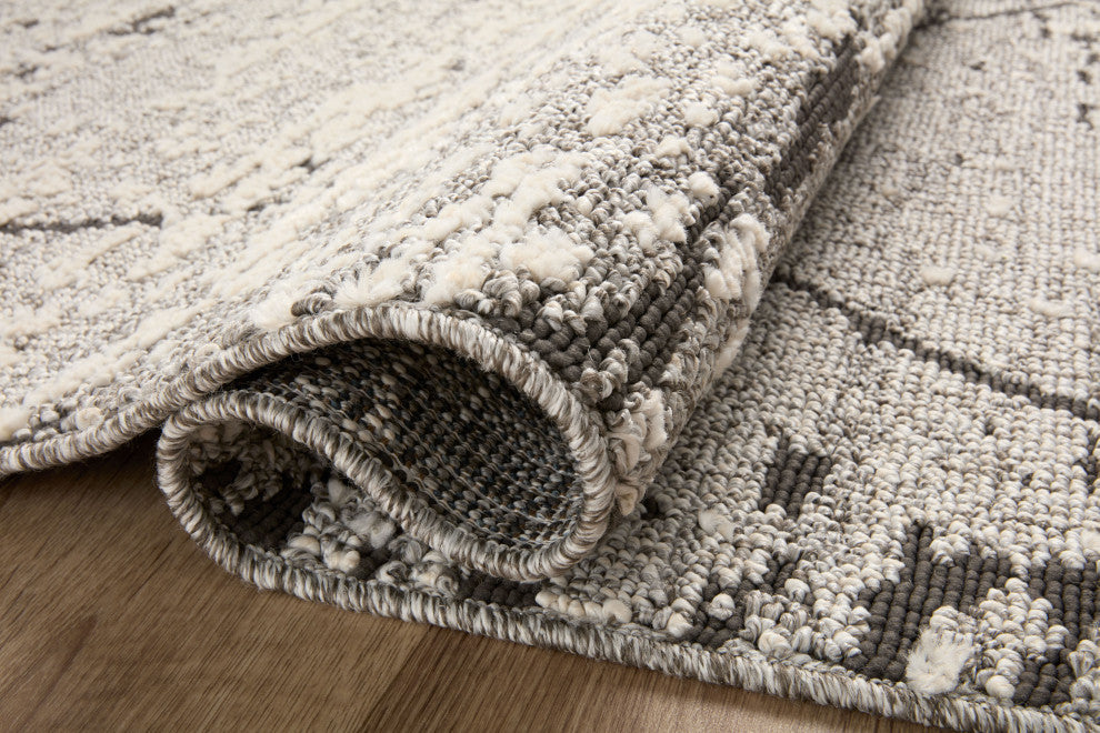 Loloi II Fabian Grey/Charcoal 7'10"x7'10" Square Area Rug