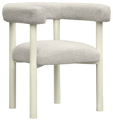 Jackie Cream Outdoor Textured Dining Chair