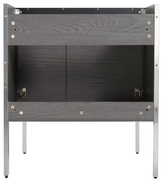 Oakville Bath Vanity, Ceramic Sink, Black Coal Oak, 30 Inch, Chrome Hardware