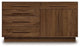 Copeland Moduluxe 35" 4 Drawer Left, 1 Drawer, 2 Doors, Dresser, Smoke Cherry