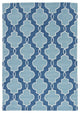 Linon Trio Tile Hand Tufted Polyester 1'10"x2'10" Rug in Blue