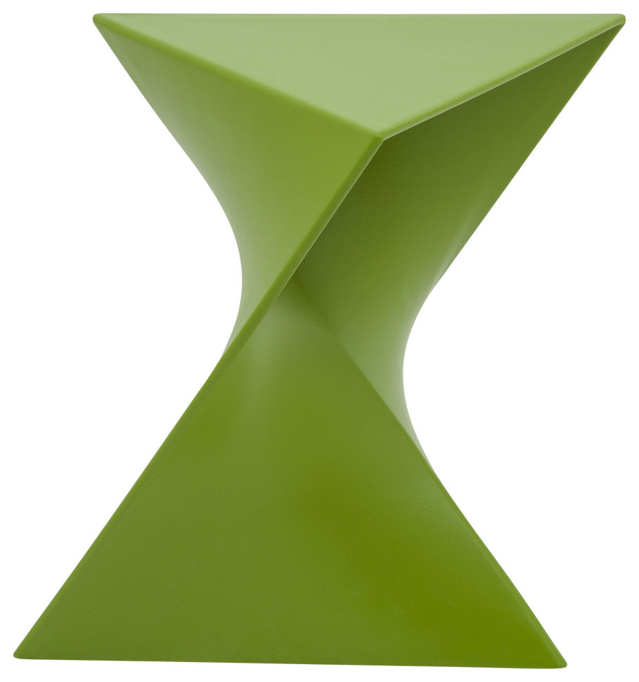 Leisuremod Randolph Modern Triangle Accent Side End Table, Green, Set of 2