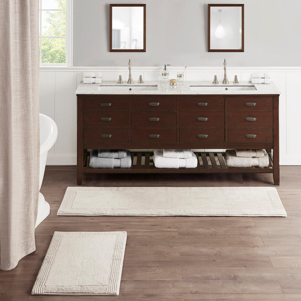 Madison Park Signature Splendor 100% Cotton Tufted 3000 GSM Reversible Bath Rug