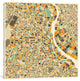 "Abstract City Map of New Delhi" by Jazzberry Blue, 12x12x1.5