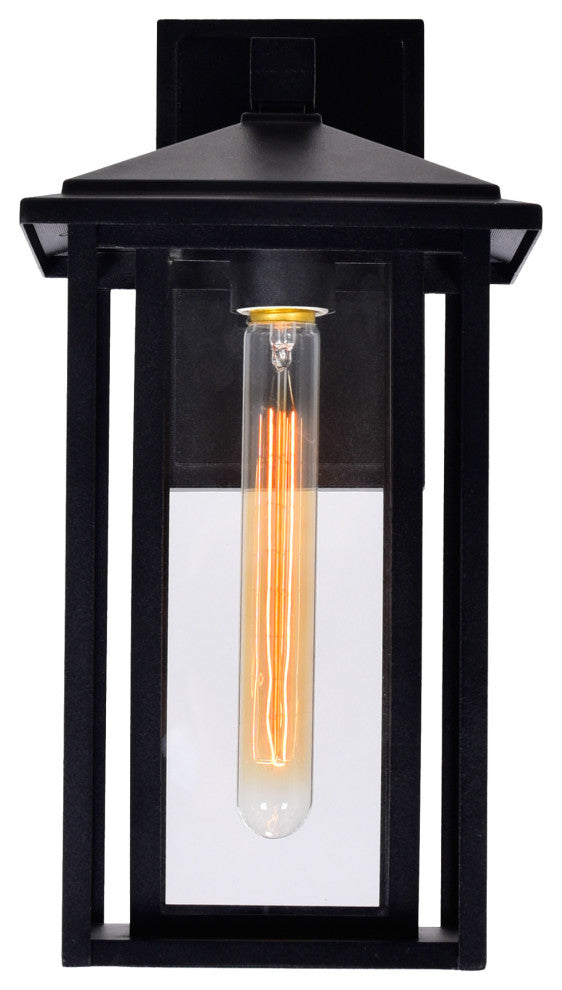 Crawford 1 Light Black Outdoor Wall Light