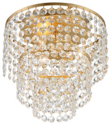 Gabrielle 3-Light Antique Gold Ceiling Mount