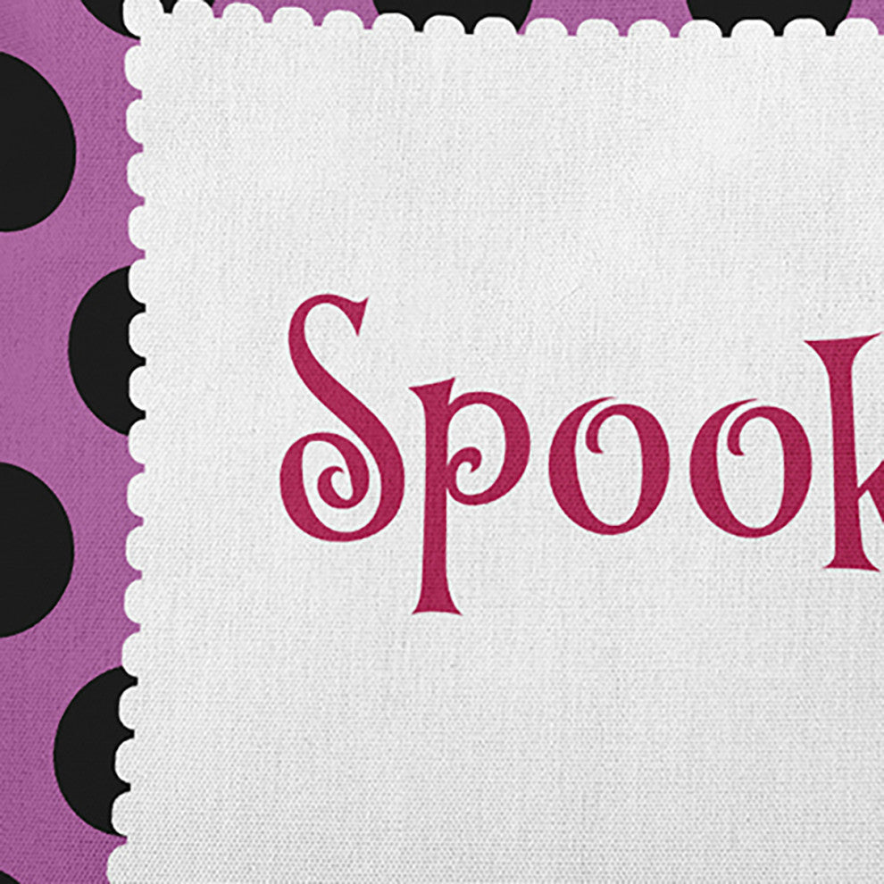 Halloween Spooky Dots Accent Pillow, Orchid, 16"x16"