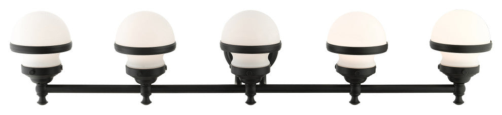 Livex Lighting Oldwick 5 Light Black Large Vanity Sconce