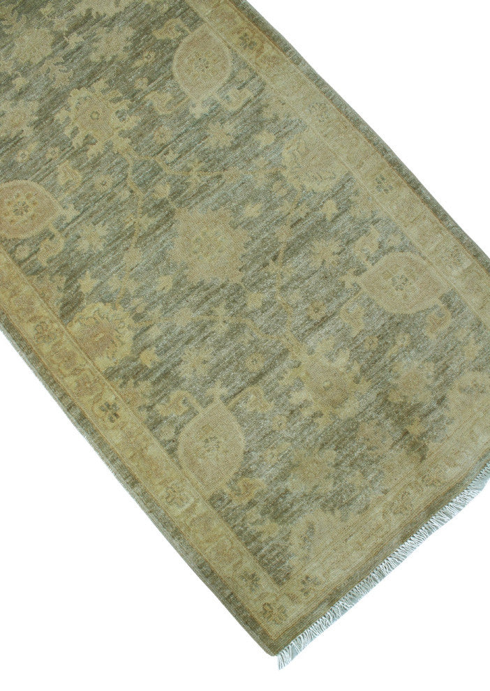 Yousafi Fine Chobi Kader Gray Runner, 2''6x7''8