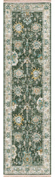 Indoor/Outdoor Marbella MB6 Olive Machine Washable 2'3" x 10' Runner Rug