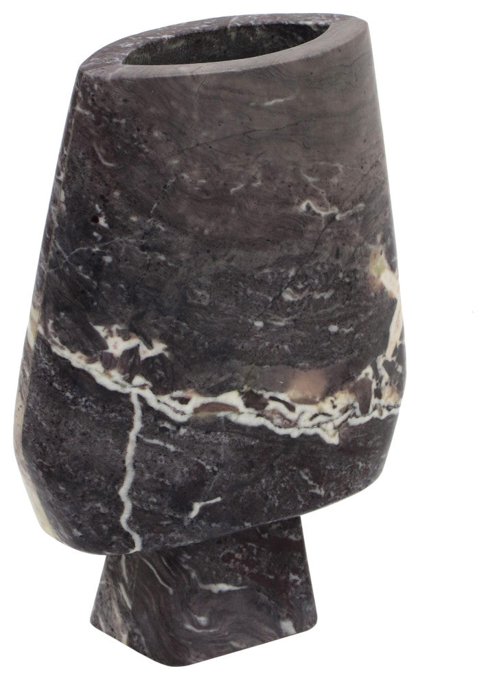 Samma Gray Marble Vase, Large