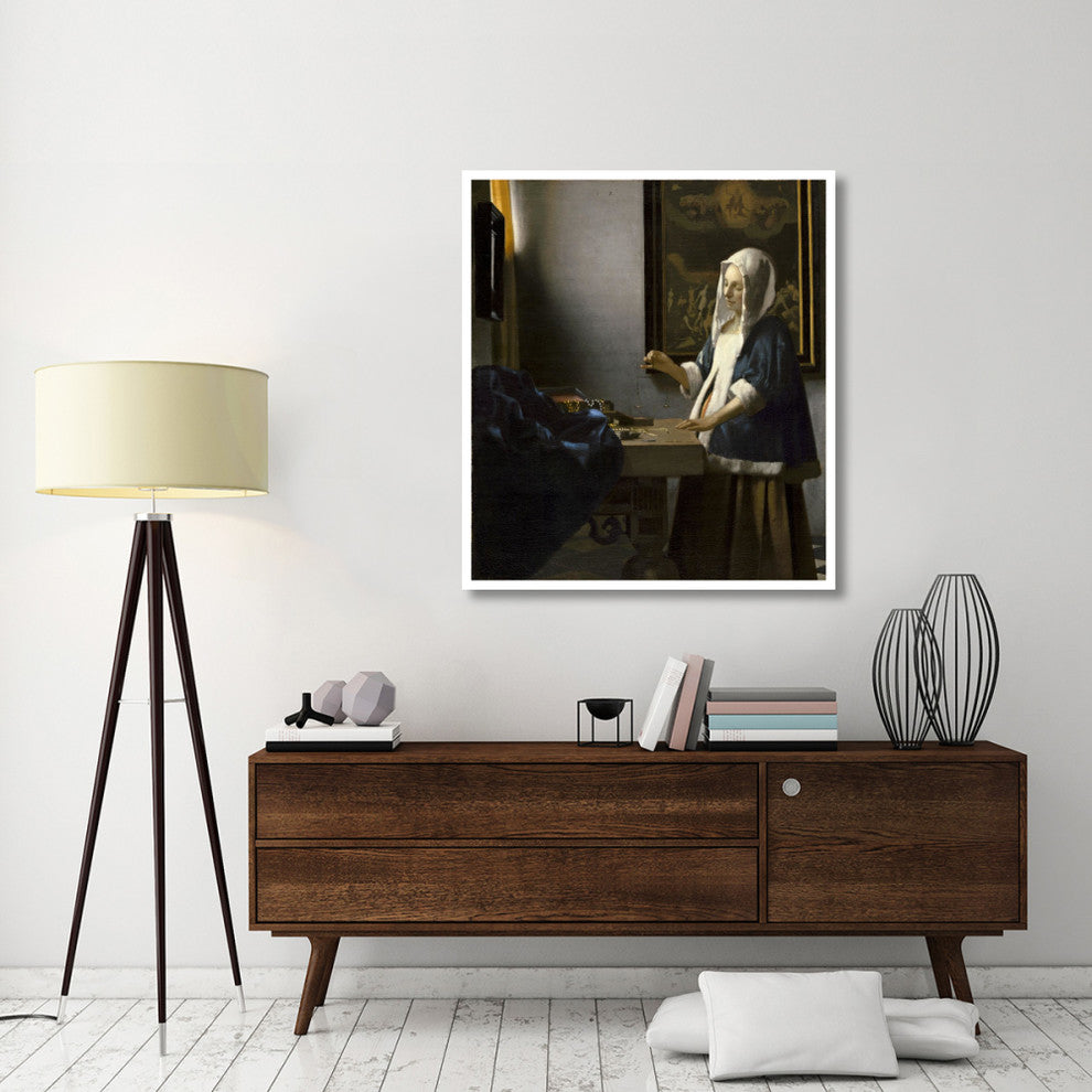 "Woman Holding a Balance" Digital Paper Print by Johannes Vermeer, 41"x46"