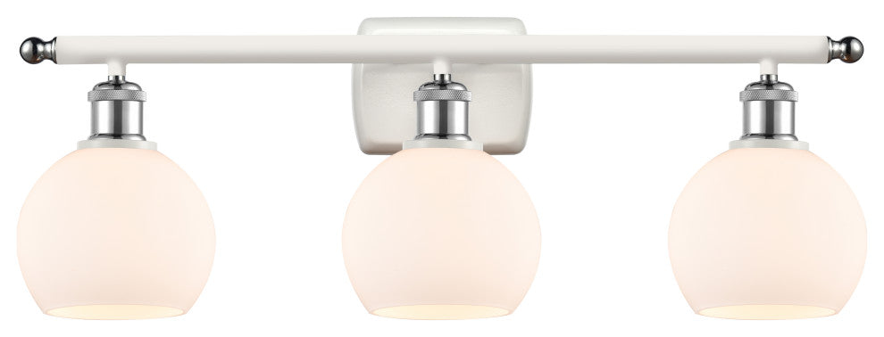 Innovations 516-3W-WPC-G121-6-LED 3 Light Vanity Light, White, Polished Chrome