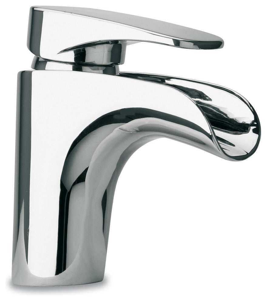 LaToscana Novello Waterfall Single Lever Handle Lavatory Faucet, Chrome