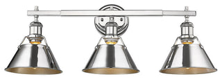 Orwell CH 3-Light Bath Vanity, Chrome With Chrome Shade