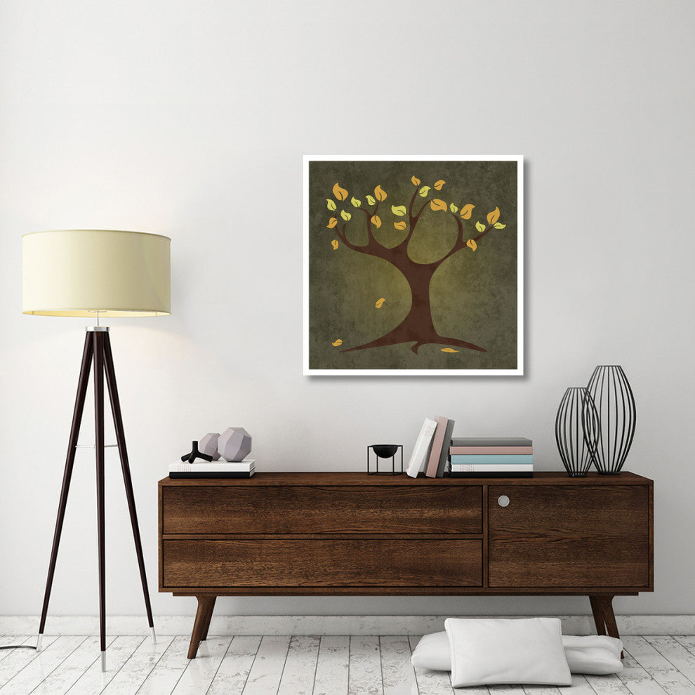 "Tree Autumn" Digital Paper Print by BG.Studio, 38"x38"