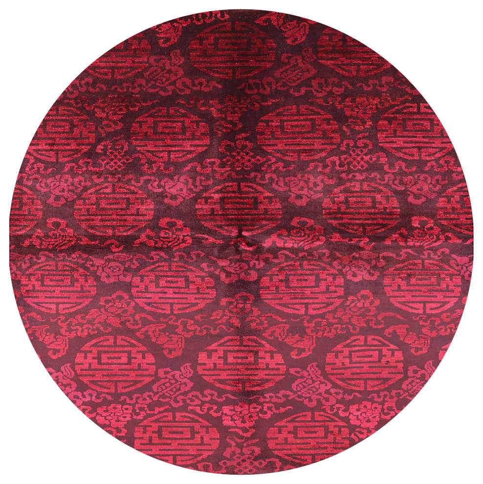Ahgly Company Indoor Round Mid-Century Modern Area Rugs, 4' Round