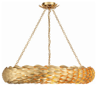 Broche 8-Light Ceiling Mount, Antique Gold