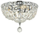 Empire 12" Wide 4-Light Transitional Round Small Flush Mount, Chrome
