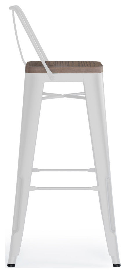 Rayne 30 inch Metal / Wood Bar Stool (Set of 2)