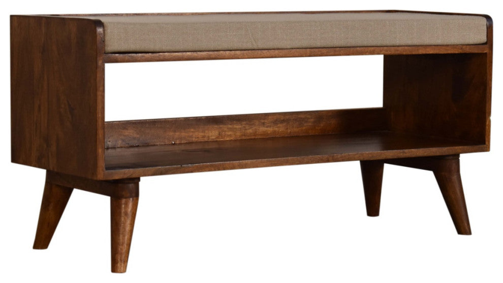 Mud Linen Nordic Storage Bench