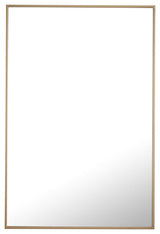 Elegant Eternity Metal Frame Rectangle Mirror 28 Inch Brass