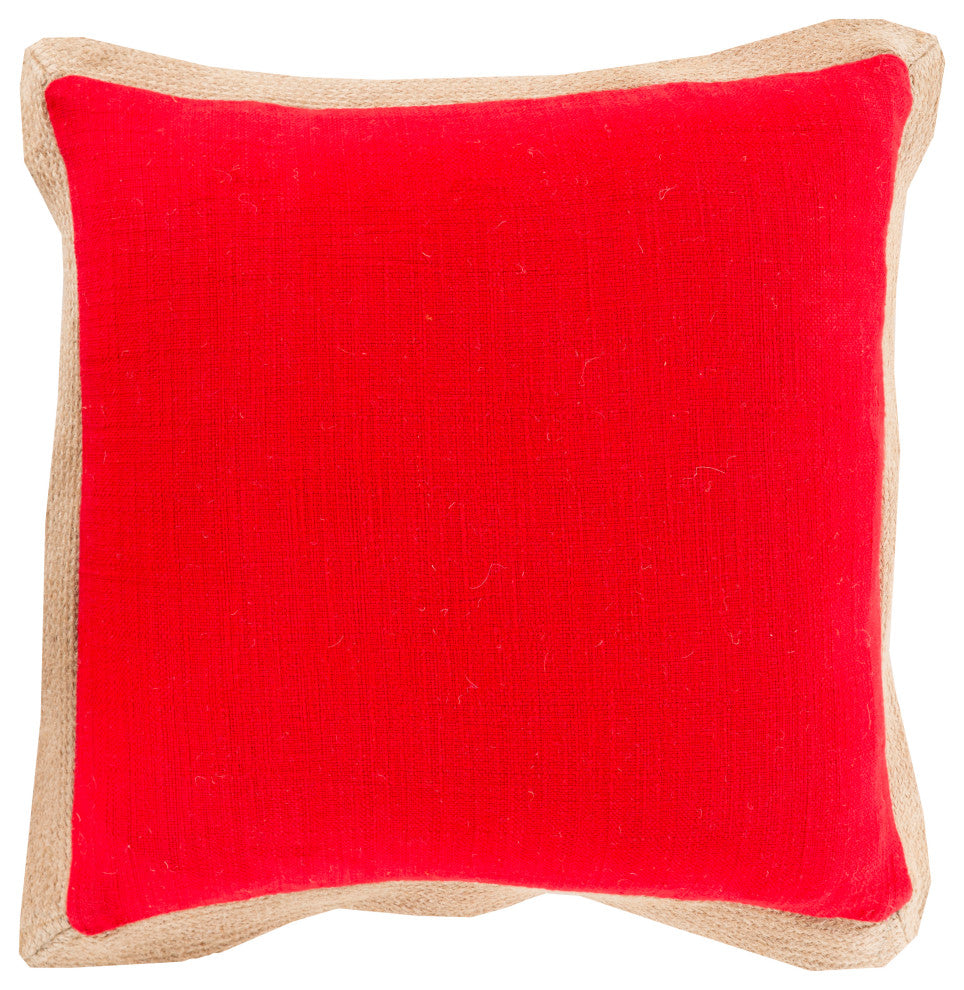 Surya Jute Flange JF-002 22" x 22" Pillow Kit