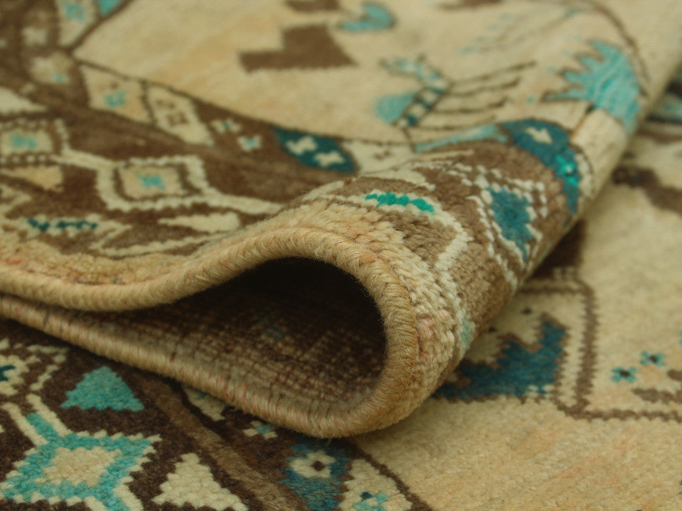 Fine Vintage Distressed Rozama Beige Rug