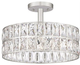 Quoizel QF4046WT Three Light Semi Flush Mount, Western Bronze Finish