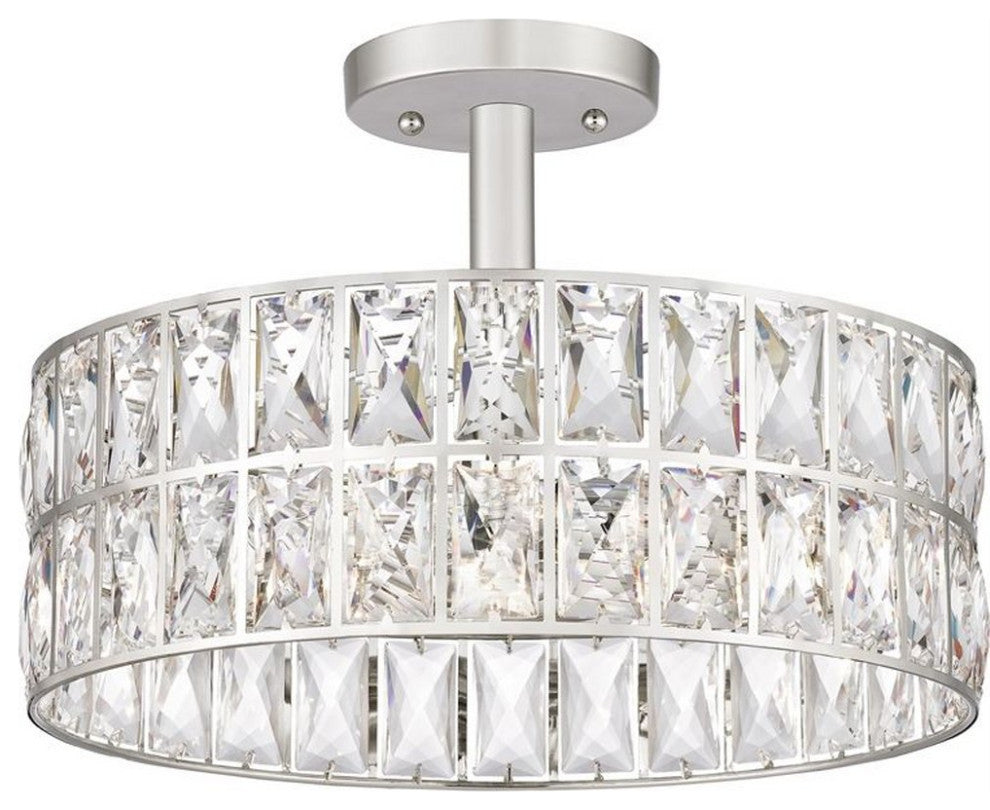 Quoizel QF4046WT Three Light Semi Flush Mount, Western Bronze Finish