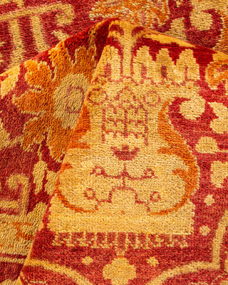 Eclectic, One-of-a-Kind Hand-Knotted Area Rug Red, 5'1"x9'7"