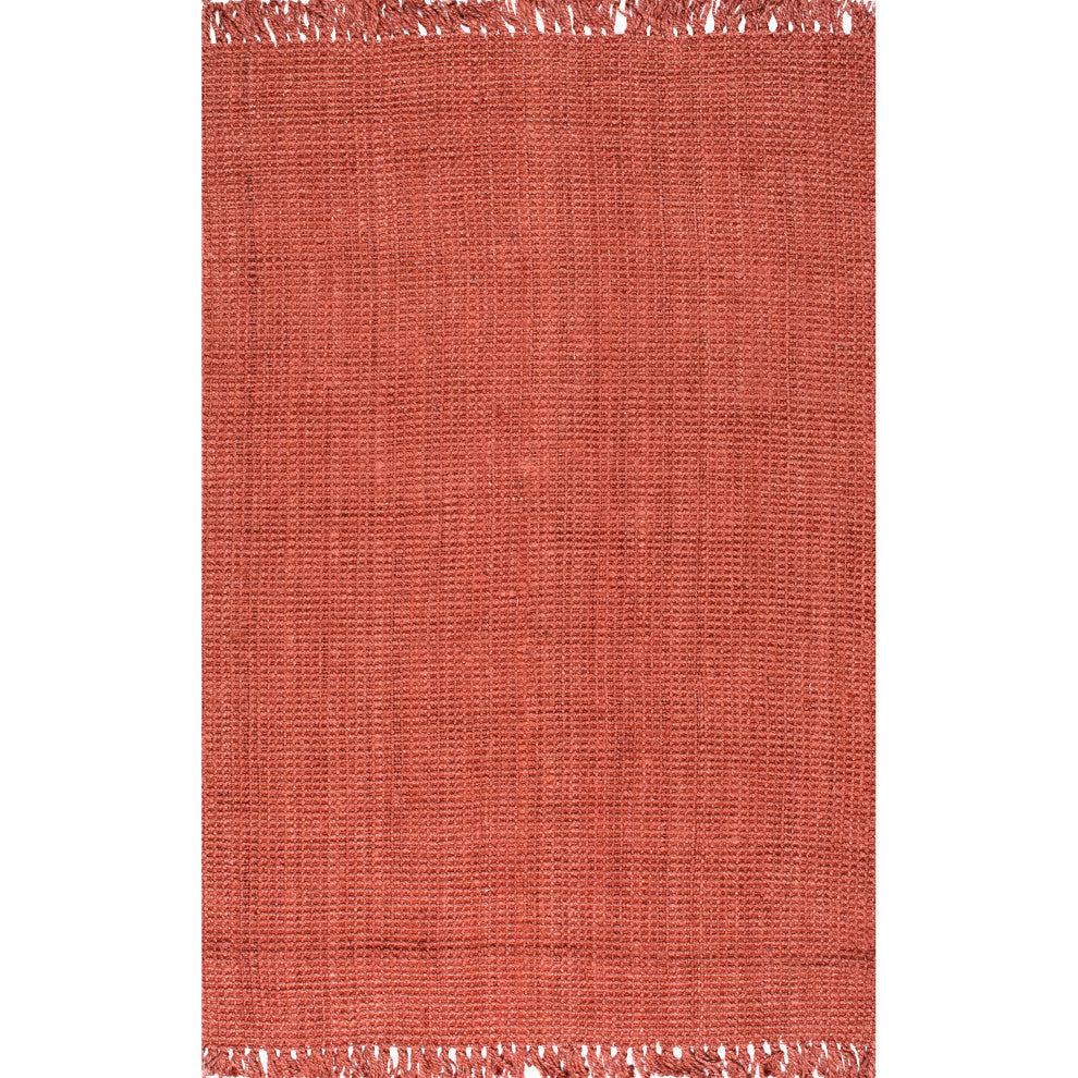 Nuloom Hand Woven Maui Chunky Loop Rug, Brick 8'6"x11'6"
